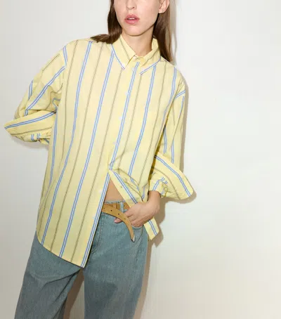 Max & Co . Stripe Plot Twist Shirt In Yellow