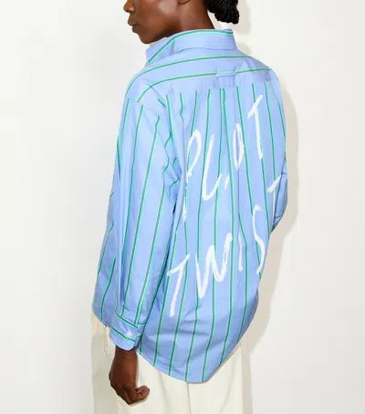 Max & Co . Stripe Plot Twist Shirt In Blue