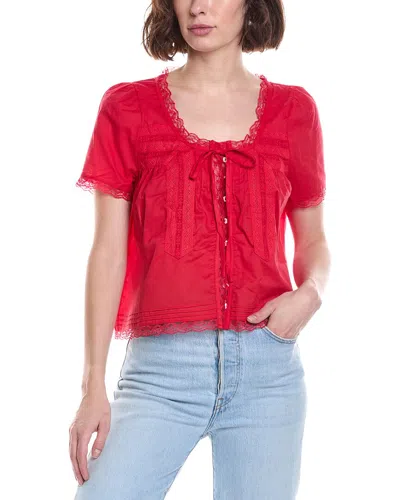 To My Lovers Solid Top In Red