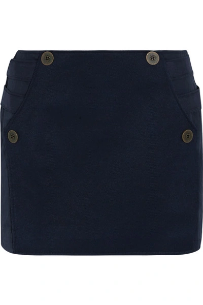 Topshop Unique Raleigh Twill-paneled Shell Mini Skirt