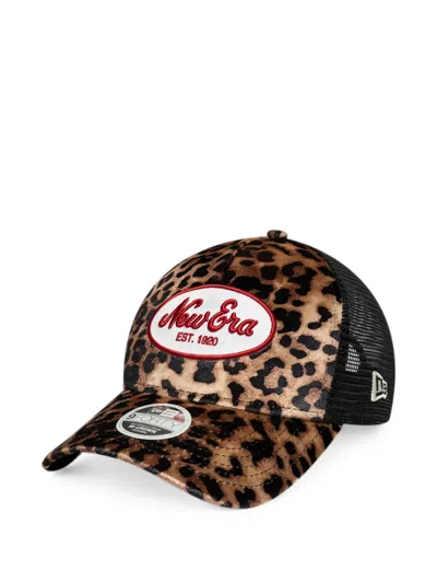 New Era 9forty Leopard-print Mesh-panel Trucker Cap In Pattern