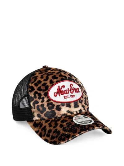 New Era 9forty Leopard-print Mesh-panel Trucker Cap In Pattern