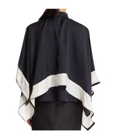 Sacai Satin X Chiffon Pullover In Brown