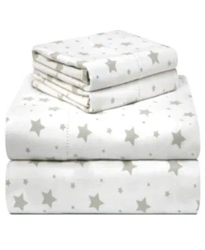 Pointehaven Whimsical Printed Flannel Sheet Sets In Stars