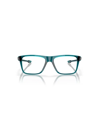 Oakley 46mm Rectangle Optical Glasses In Matte Striped Light Brown