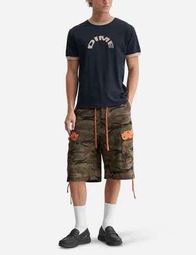 Dime Arch Ringer T-shirt In Blue/蓝色/藍色/블루/ブルー