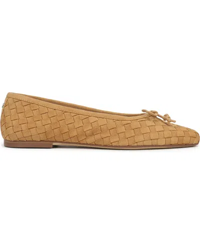 Sam Edelman Ruthie Woven Ballet Flat In Desert Tan Suede