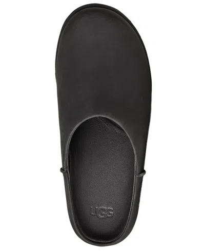 Ugg Slip-on Sabot Shoes With Rounded Toe And Matte Finish In Black