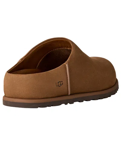 Ugg Matte Finish Smooth Rounded Toe Clogs In Brown