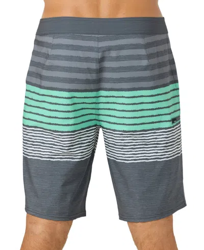 O'neill Hyperfreak Heat Stripe Swim Trunks In Dark Shadow