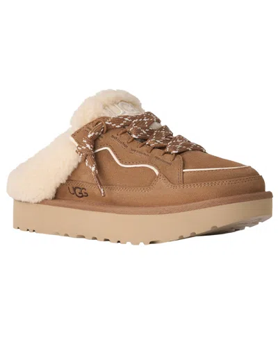Ugg Suede Lowmel Mules In Brown
