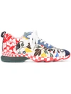 FENDI lace-up sneakers,RUBBER100%