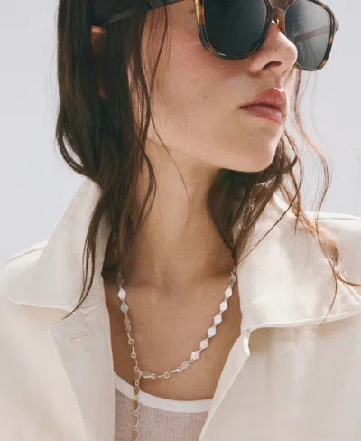 Mango Pockets Denim Jacket In Neutral