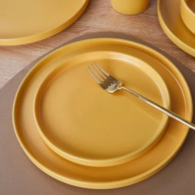 Stone Lain Cleo Stoneware 32-piece Dinnerware Set In Yellow