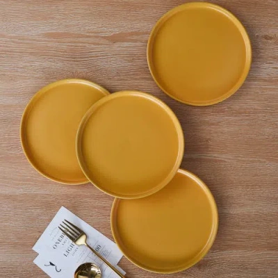Stone Lain Cleo Stoneware 32-piece Dinnerware Set In Yellow