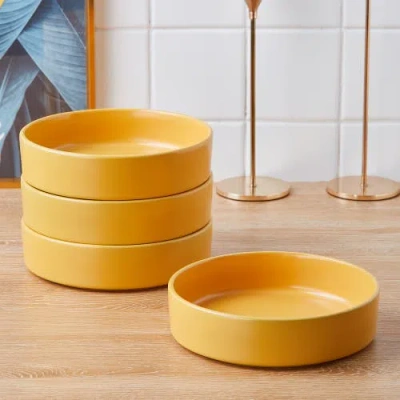 Stone Lain Cleo Stoneware 32-piece Dinnerware Set In Yellow