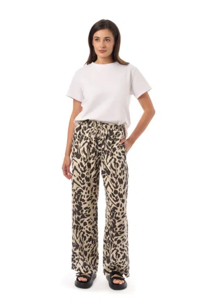 Equipment Linen Pull On Pant In Brown