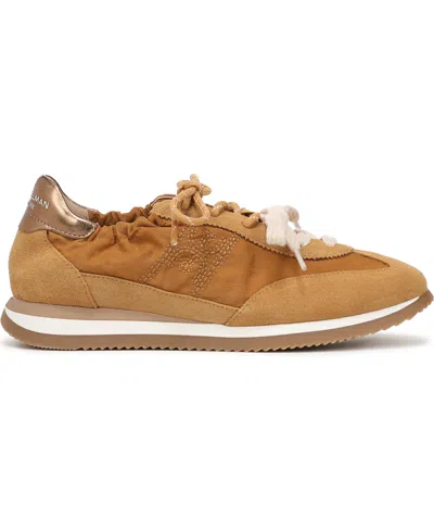 Sam Edelman Evara Cinched-back Sneakers In Brown