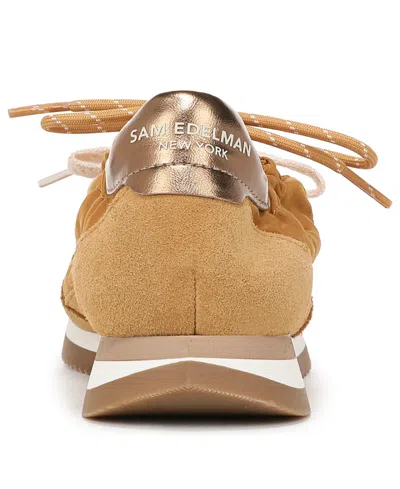 Sam Edelman Evara Cinched-back Sneakers In Brown