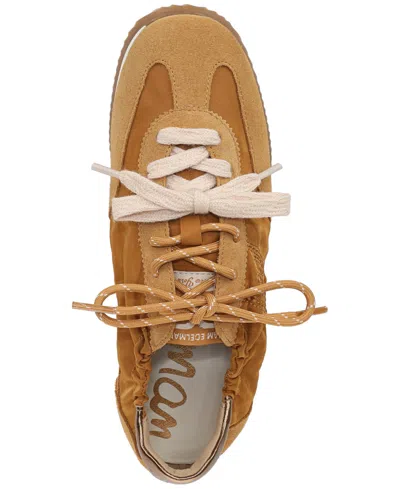 Sam Edelman Evara Cinched-back Sneakers In Brown
