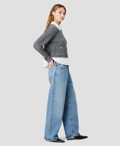 French Connection Aleyna Knit Combo Collared Pullover In Stone Heather Grey,winter White