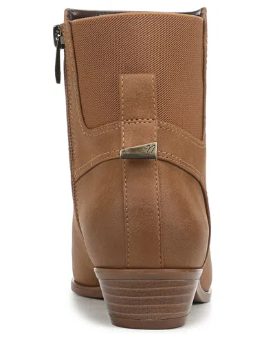 Naturalizer Bea Bootie In Chestnut Faux Leather