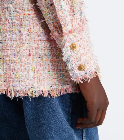 Balmain Tweed Overshirt In Multicoloured