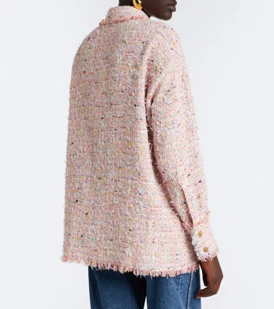 Balmain Tweed Overshirt In Multicoloured