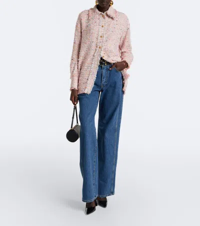 Balmain Tweed Overshirt In Multicoloured