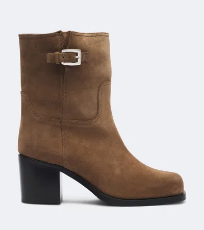 Staud Brooklyn Suede Ankle Boots In Multi