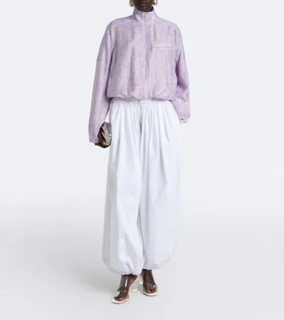 Christopher Esber Light Leak Jacquard Romper In Purple