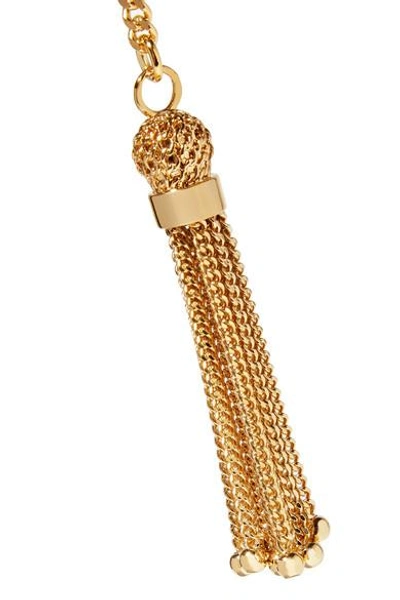 Shop Chloé Lynn Tasseled Gold-plated Necklace