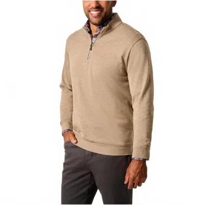Johnnie-o Sully Quarter Zip Pullover In Cedar In Nude