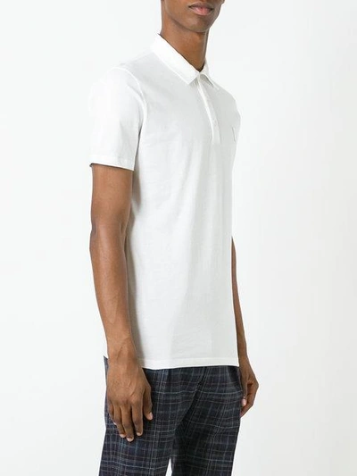 Shop Versace Collection Classic Polo Shirt - White