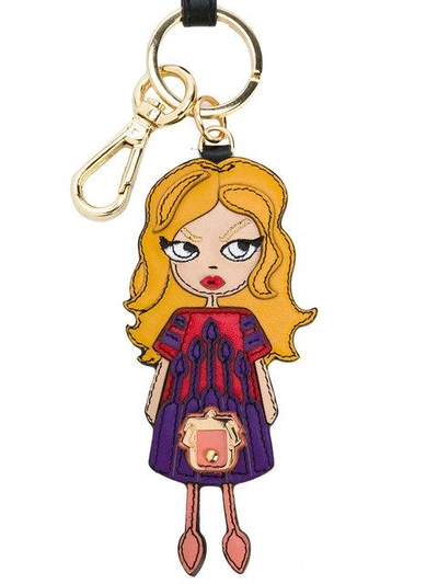 Shop Paula Cademartori Miss Snobby Keyring In Multicolour