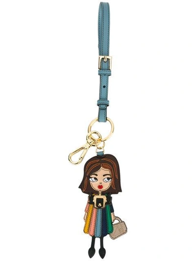 Shop Paula Cademartori Miss Mischief Keyring In Multicolour