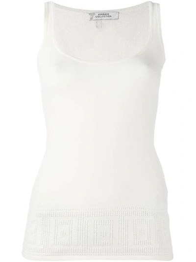 Shop Versace Classic Tank Top In White