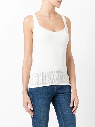 Shop Versace Classic Tank Top In White