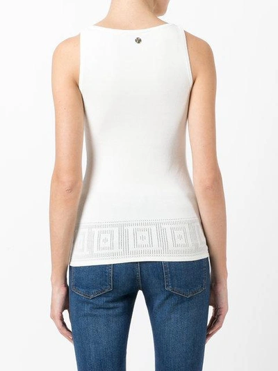 Shop Versace Classic Tank Top In White