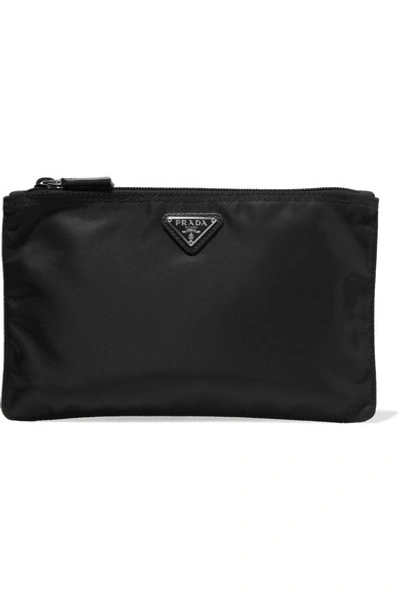 Prada Textured Leather-trimmed Shell Cosmetics Case