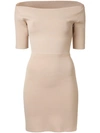 DION LEE SUSPENDED RIBBED PENCIL DRESS,A7126S17SAND11728443