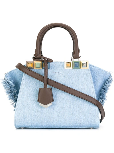 Fendi Blue/Brown Denim and Leather Baguette Crossbody Bag Fendi | The  Luxury Closet