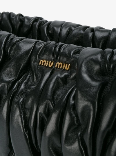 Shop Miu Miu Matelassé Medium Shoulder Bag In Black