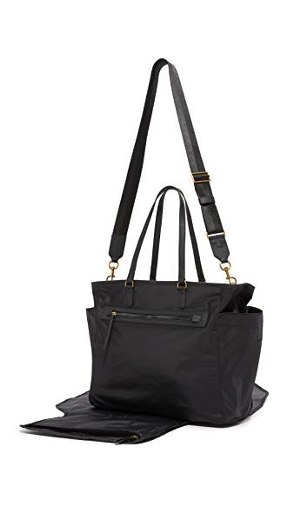 Tory Burch Scout Messenger Diaper Bag Black In Black gold ModeSens