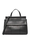 Tory Burch Block T Top Handle Satchel In Black