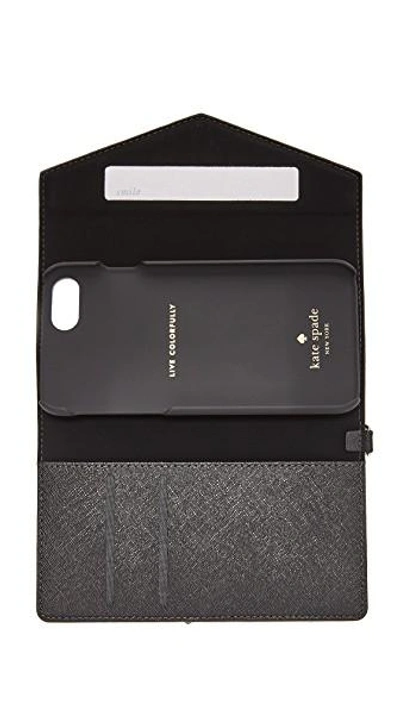 Shop Kate Spade Envelope Wristlet For Iphone 7 In Black