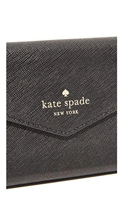 Shop Kate Spade Envelope Wristlet For Iphone 7 In Black