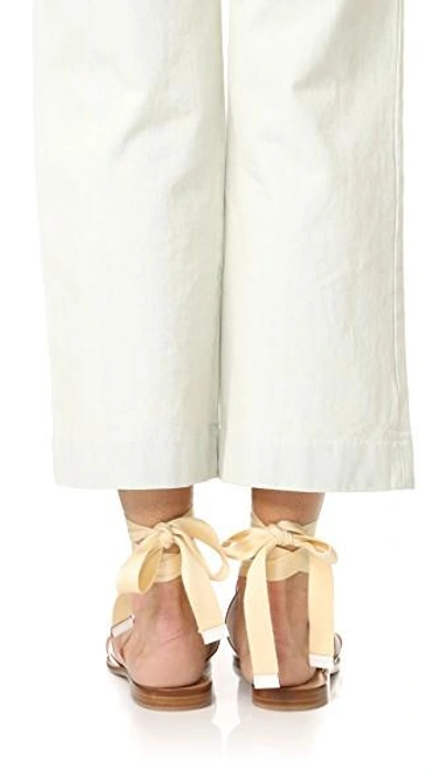 Shop Sarah Flint Grear Lace Up Sandals In White
