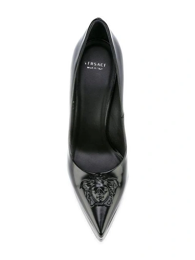 Shop Versace Platform Toe Stilettos In D41 Noir