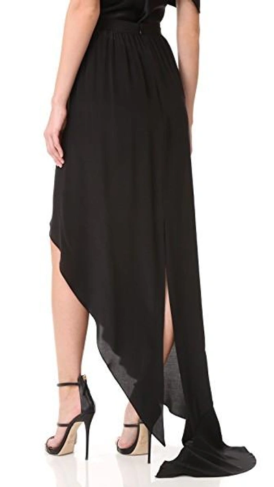 Shop Juan Carlos Obando Ruffle Wrap Skirt In Onyx